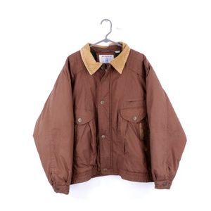 80s Streetwear Mens Large Puffer Jacket Brown